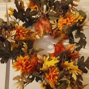 Floral Fall Leaf Wreath